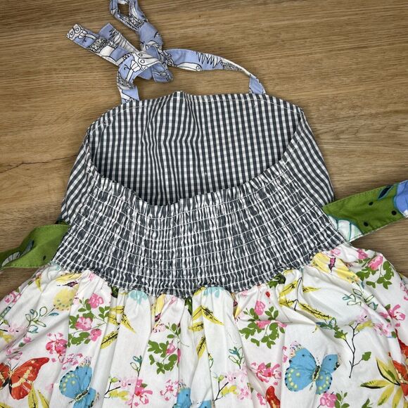 Matilda Jane It's A Wonderful Parade Butterfly Tie Smocked Top Girls Size 4 - Picture 7 of 7